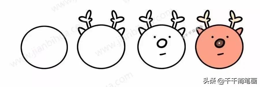 超级可爱的简笔画动物头像,呆萌小动物头像图片简笔画