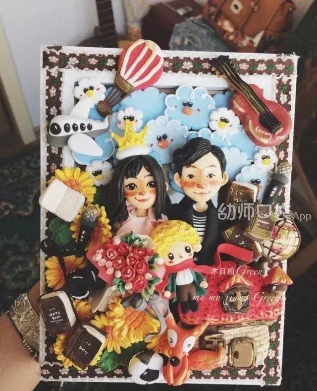 超轻粘土手工作品创意画汽车,航空航天手工超轻粘土创意作品