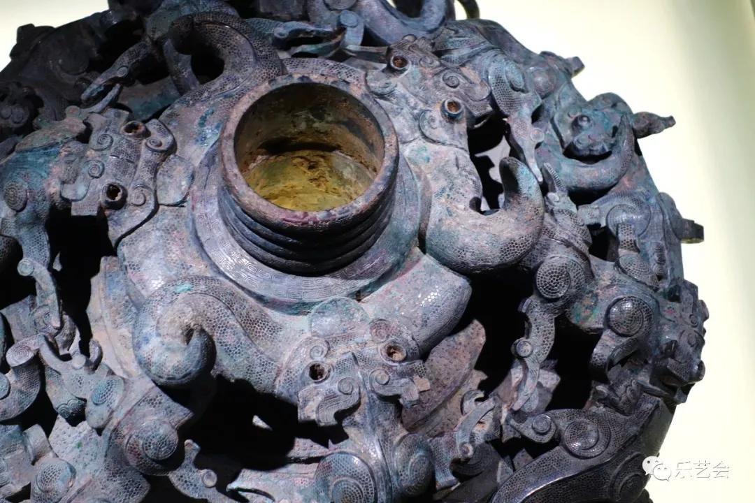 蟠螭纹青铜镜高清,稀见清代四部辑刊影印版