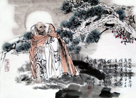 佛教十八罗汉都是修成正果的凡人,十八罗汉中迦叶尊者图片