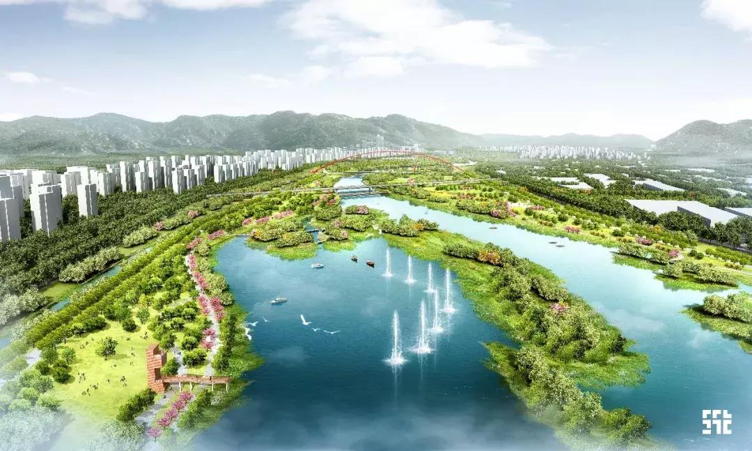 洛阳洛河西湖景观规划,洛阳甘泉河湿地公园规划图