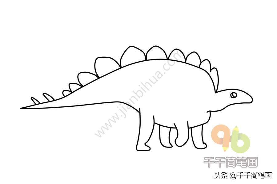 简笔画飞天恐龙带翅膀的恐龙,恐龙简笔画幼儿教学