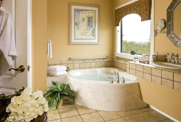 卫生间干湿分离装修效果图浴缸,豪华卫生间浴缸装修照片