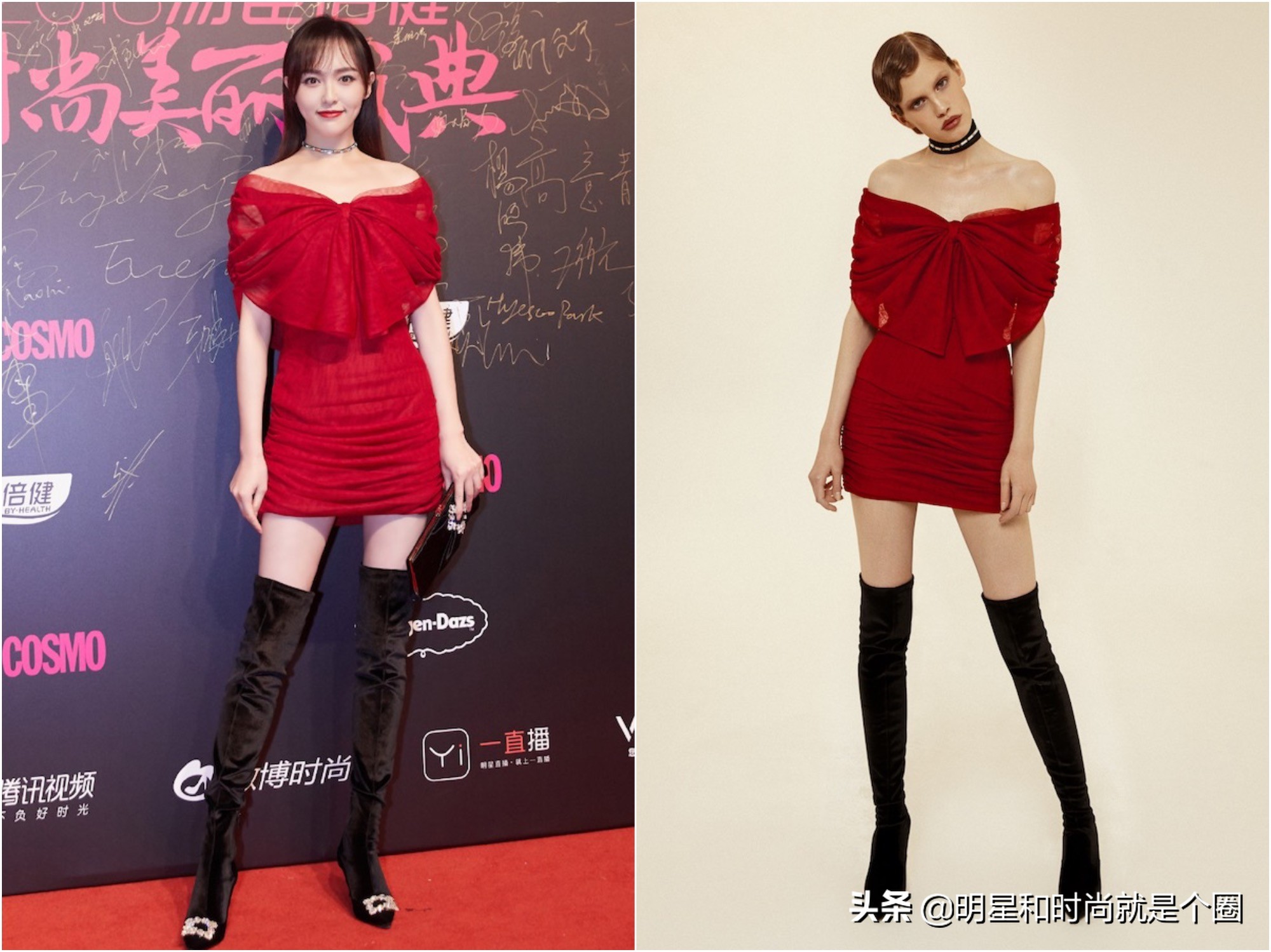 着红装的唐嫣美到冒泡,你穿起来真好看抖音