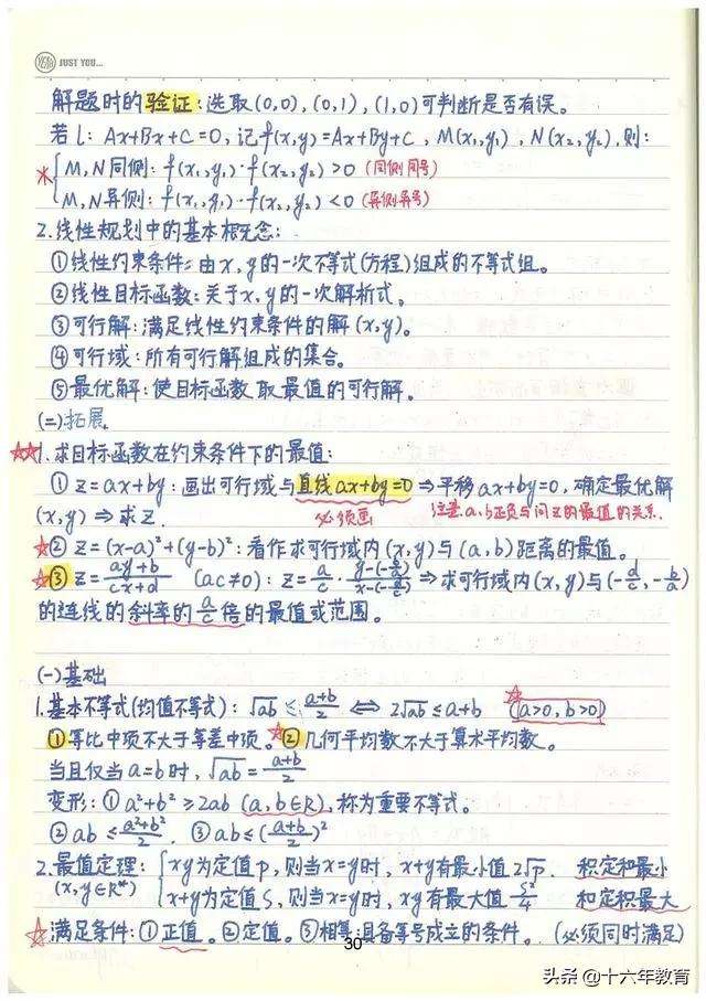 高考数学90分必会知识点,高考数学150学霸的笔记和归纳