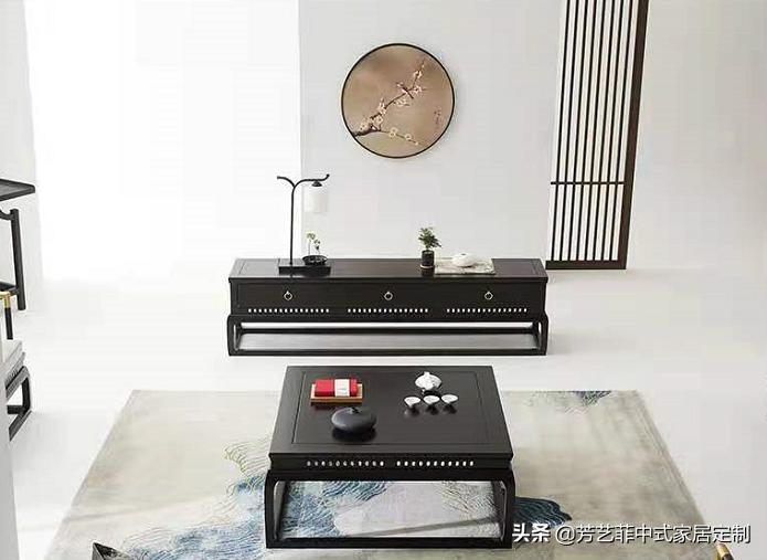 新中式客厅电视柜效果图,餐厅客厅电视柜隔断柜新中式