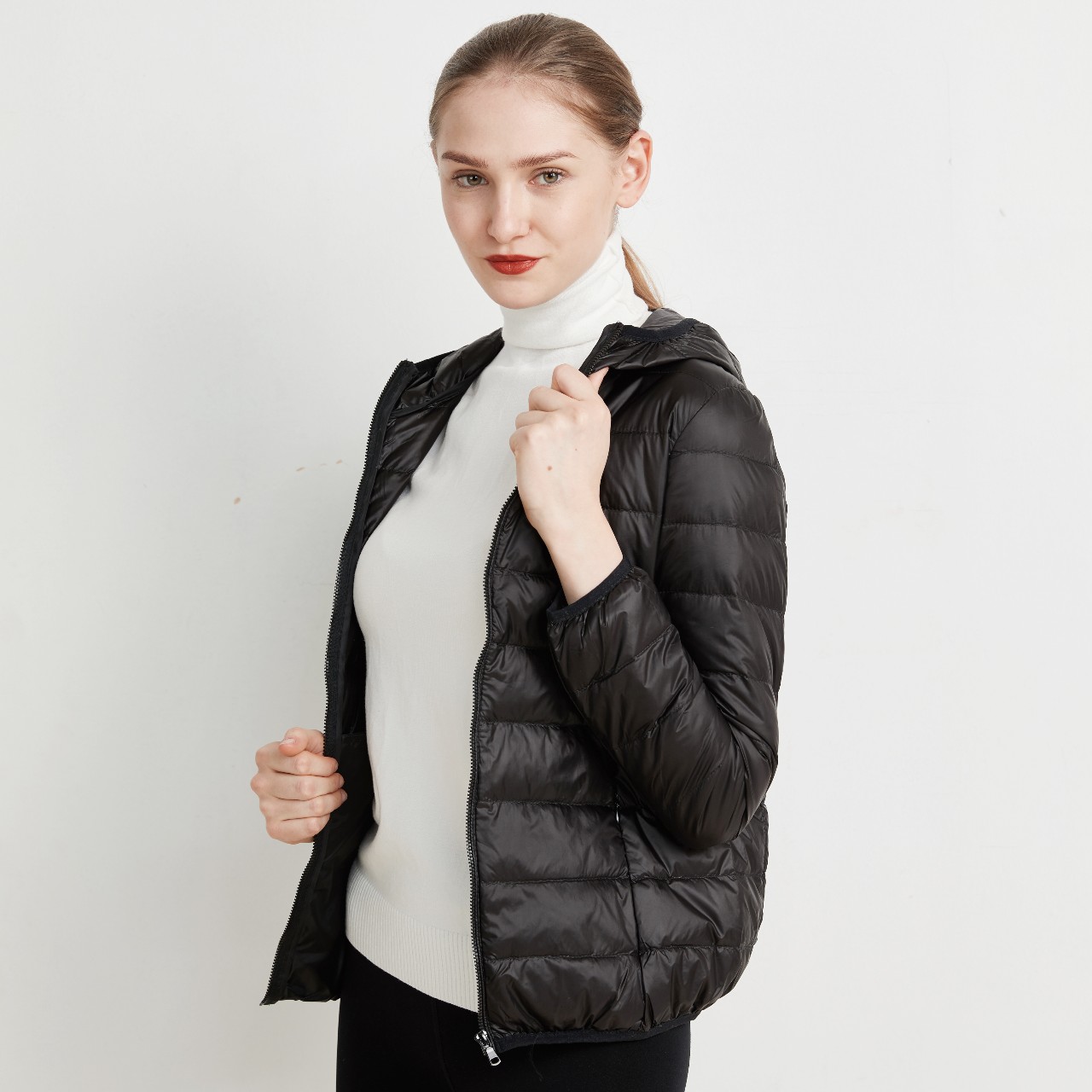 100%白鸭绒羽绒超轻高档大气,纯鸭绒羽绒高品质