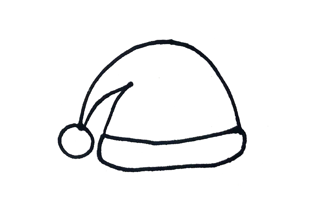 简笔画帽子怎么画最好看,冬季帽子简笔画简单又好看卡通