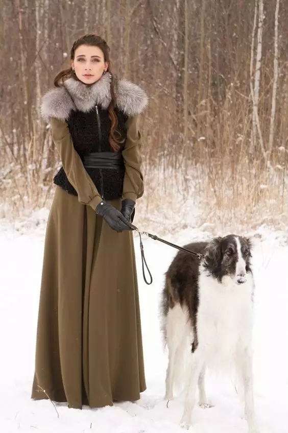 俄罗斯猎狼犬深棕色,俄国猎狼犬