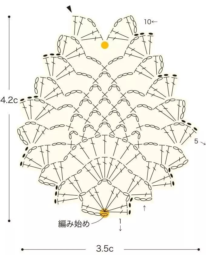 钩针手链手环图解,钩针编织小饰品图解