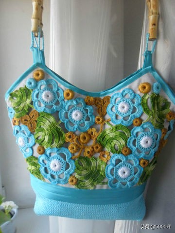 爱尔兰钩花编织的包包，太有档次了