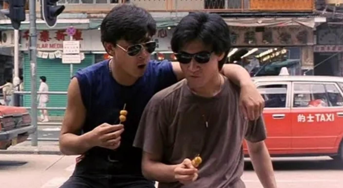 刘德华和张学友旺角卡门,旺角卡门张学友卖鱼蛋精彩片段