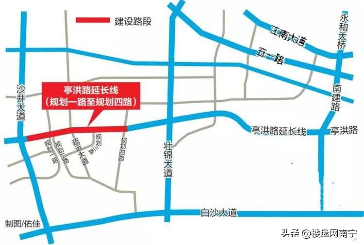 南宁沙井亭洪路延长线工期,南宁沙井亭洪路延长线开工