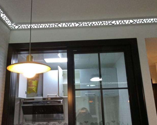 发光顶角线装修白天效果图,装修灯具不要主灯