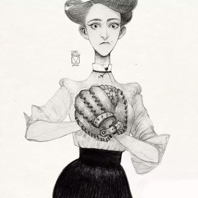 画动漫人物黑白插画素描,超级可爱的素描画