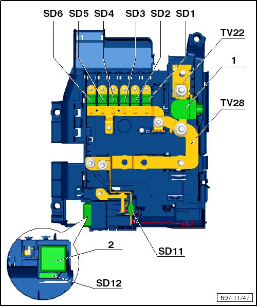 05年大众途锐启动继电器在哪,大众途锐四脚继电器