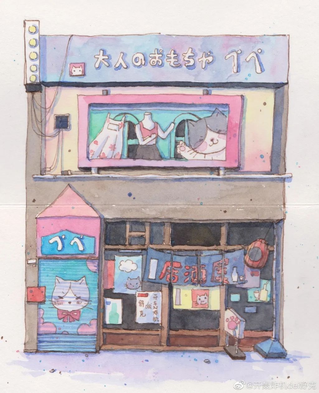 意境钢笔水彩画步骤,钢笔水彩画临摹简单入门