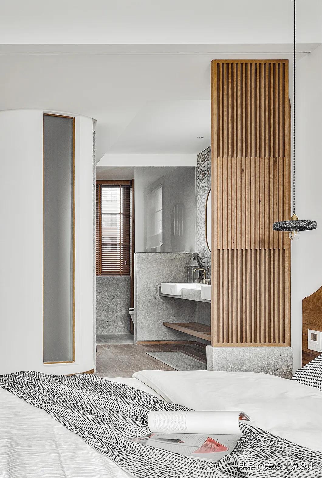 原木是让人清新脱俗的风格,现代简约和原木风混搭