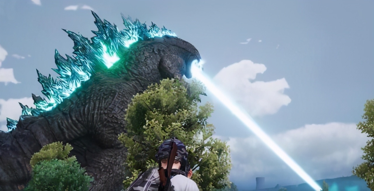 哥斯拉光线下众生平等，躲在窗口也没用，和平精英掉大分