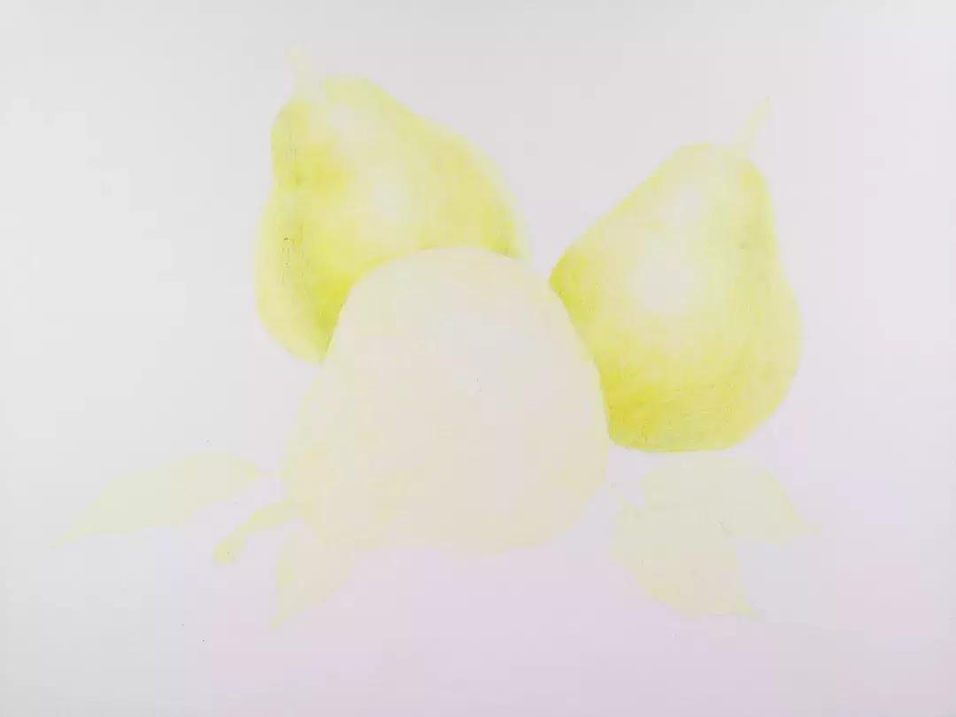 香梨彩铅画,彩铅肉肉的画法