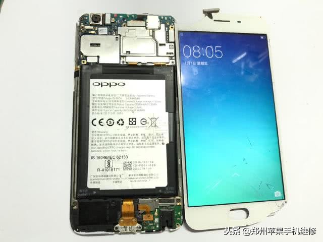 OPPO手机型号A59m更换外屏幕图文过程