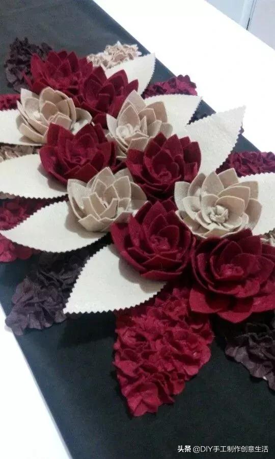 不织布手工花朵diy图册,制作不织布diy手工小花