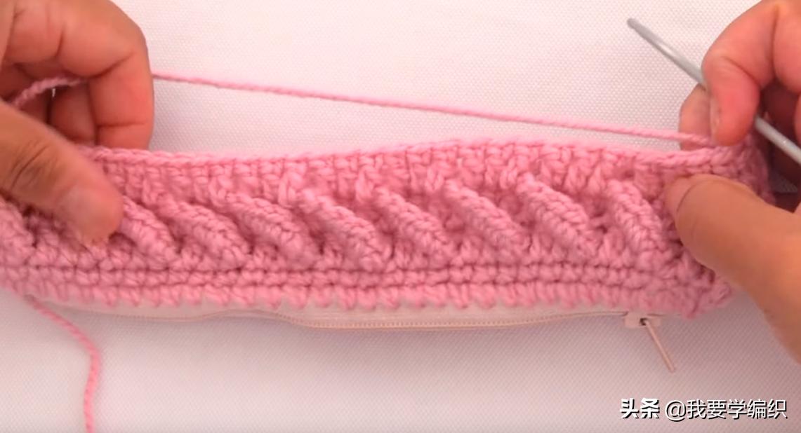 迷你小包包只用短针钩,简单钩针的小包包