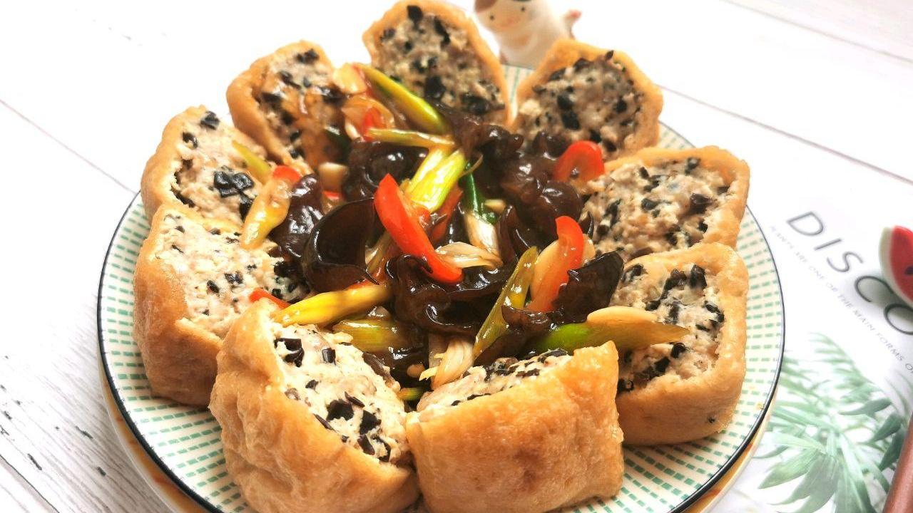 油炸豆泡块怎么做才好吃,如何炸豆泡又酥又软色又深