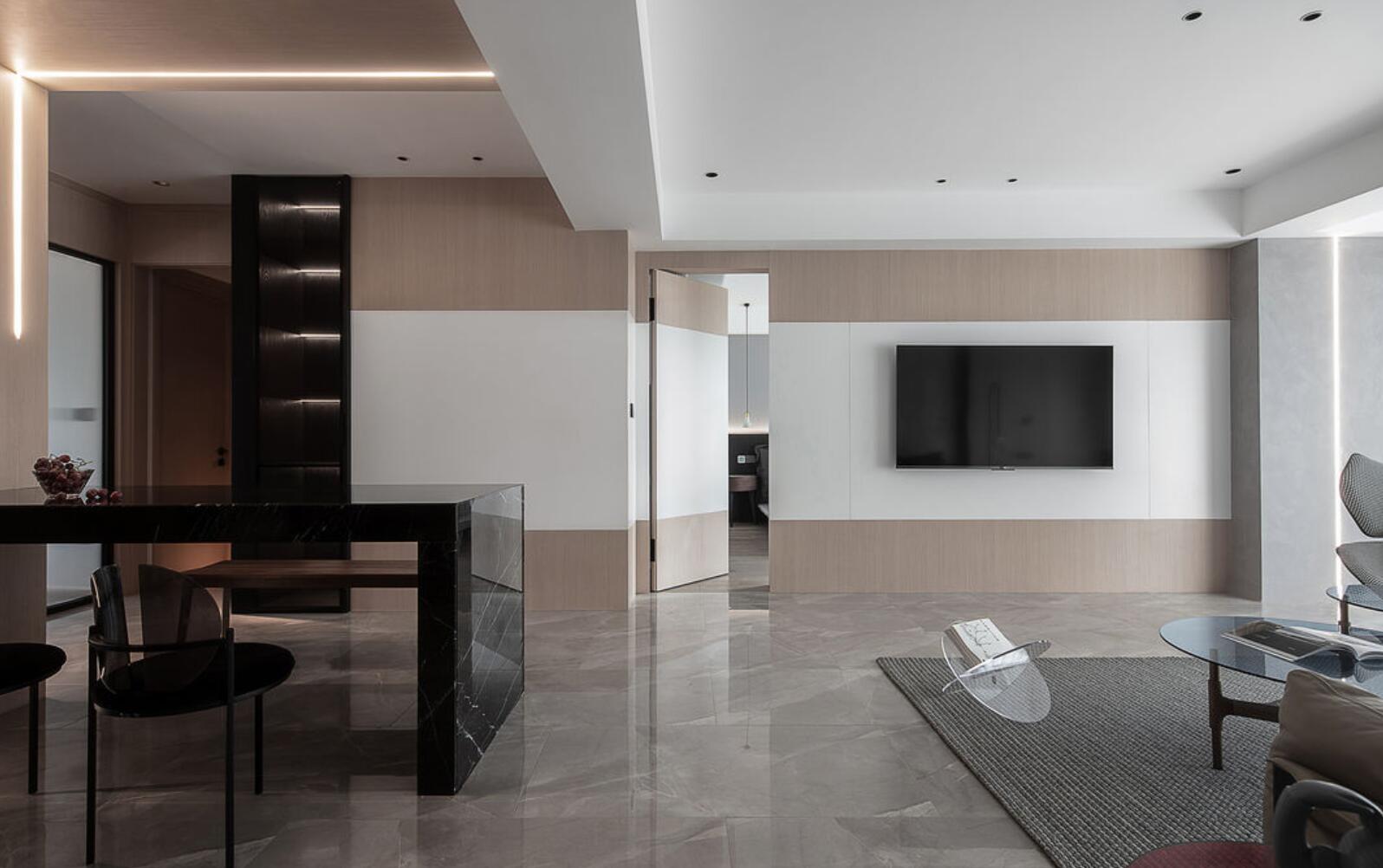 客厅不放电视柜效果,客厅不装电视柜好看吗