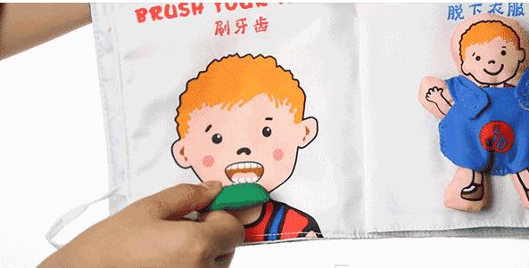 孩子乱咬书怎么治，Kimi从小看这个，baby给儿子看的布书长这样