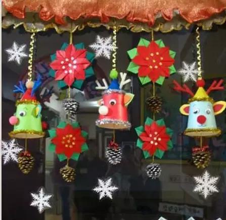 圣诞节手工制作幼儿园环创吊饰,圣诞节吊饰幼儿园环创
