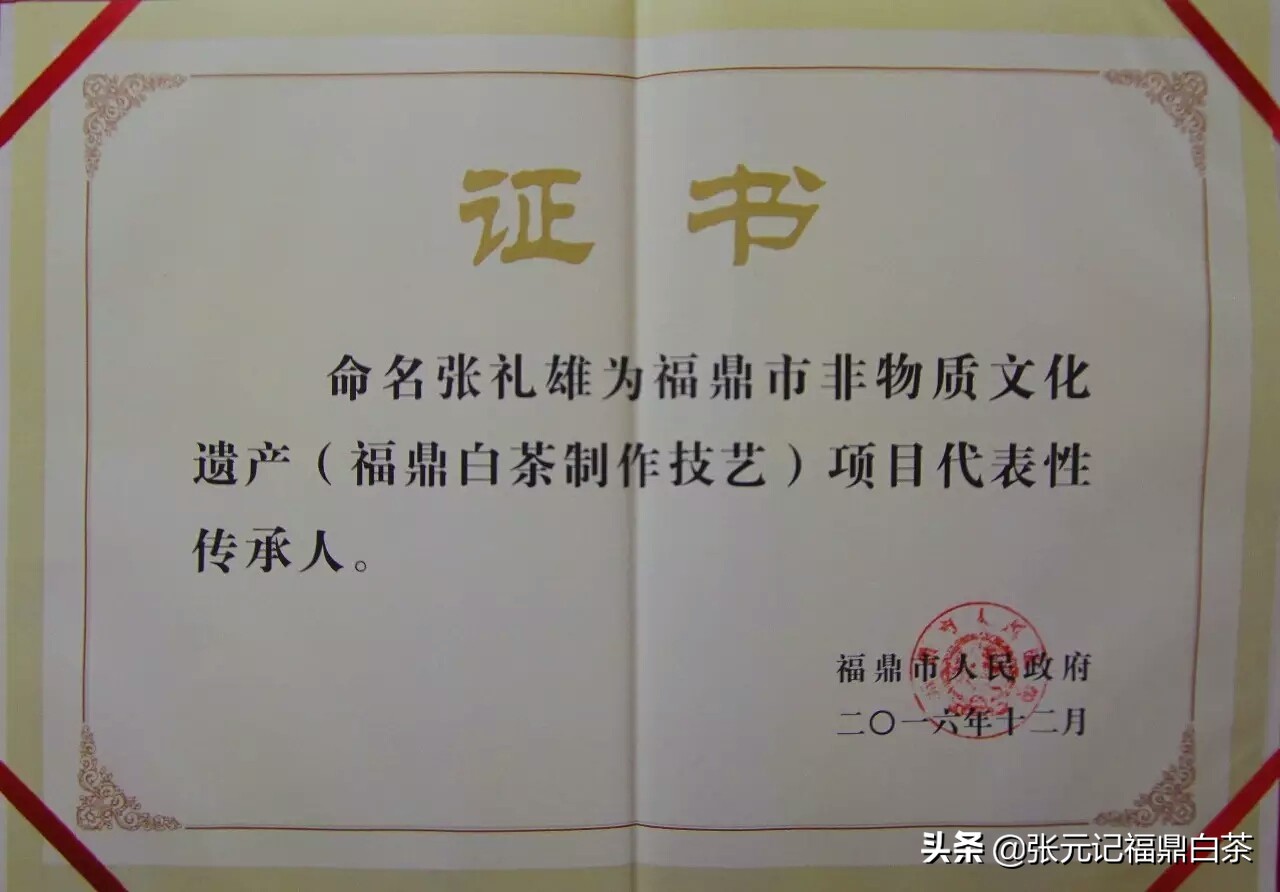 张元记福鼎白茶白牡丹,福鼎白茶张元记