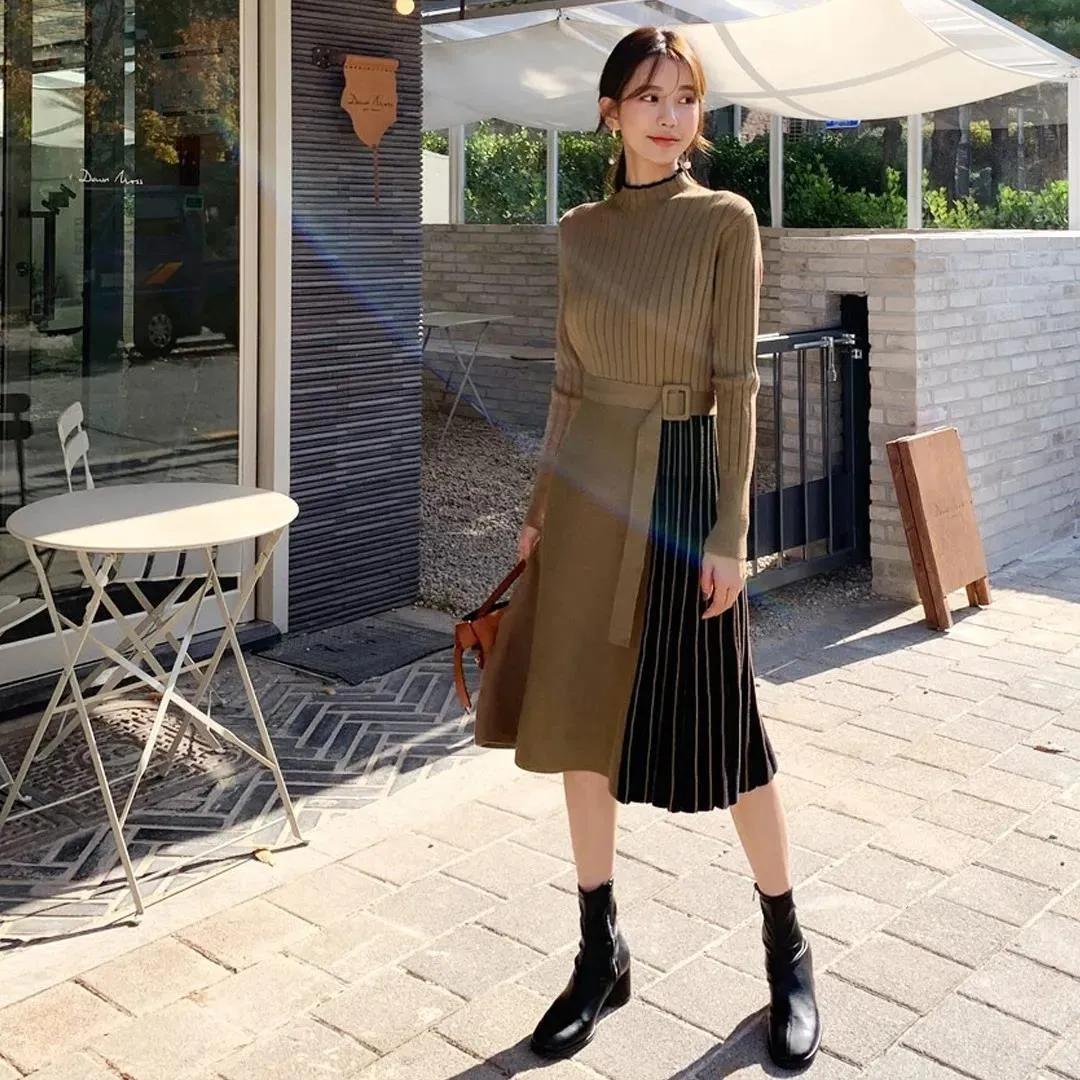 韩国小个子女人味穿搭秋冬,韩国158小个子穿搭博主