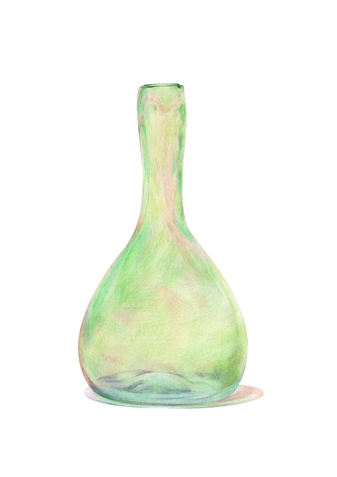 彩铅玻璃质感,彩铅物体背光面上色技法规律讲解