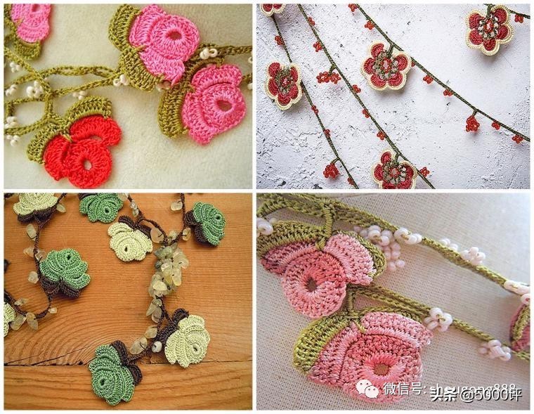 毛线钩精致的饰品,毛线钩织成品小玩意