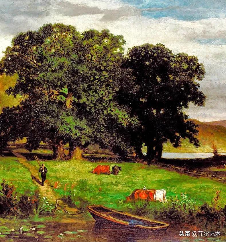 欧洲田园油画风景图片大全,古典油画风景美丽乡村