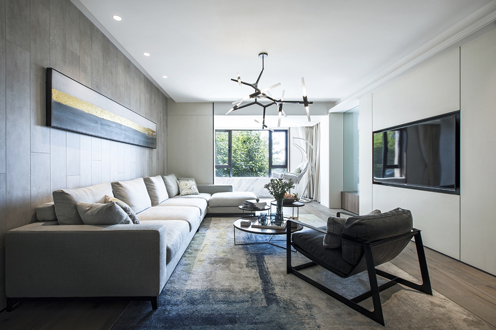 悬空电视柜台面无缝拼接,这是我见过最现代风装修