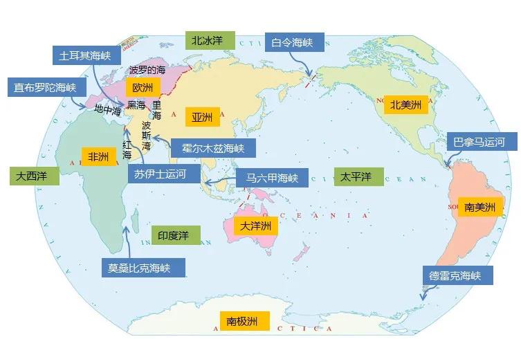 世界地理分区口诀,四大地理区域的划分图