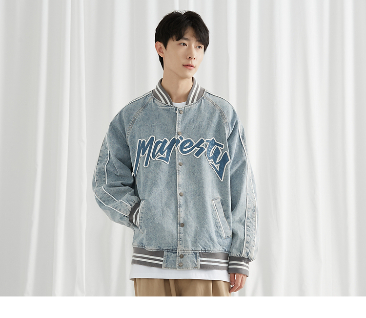 妥妥的休闲运动boy,牛仔棒球服get起来