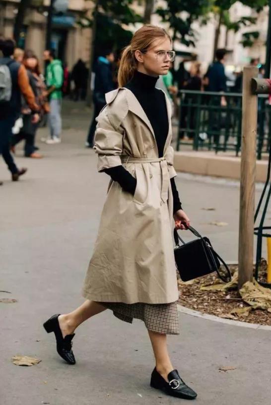 中长款小香风羊绒大衣配什么鞋,配大衣的有高级感的鞋