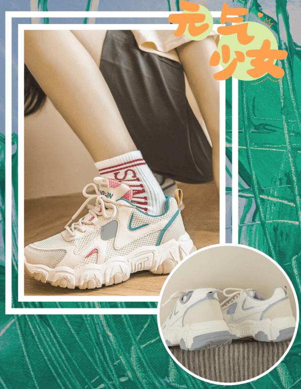 比较好看的女运动鞋,小学生运动鞋夏季网面洋气