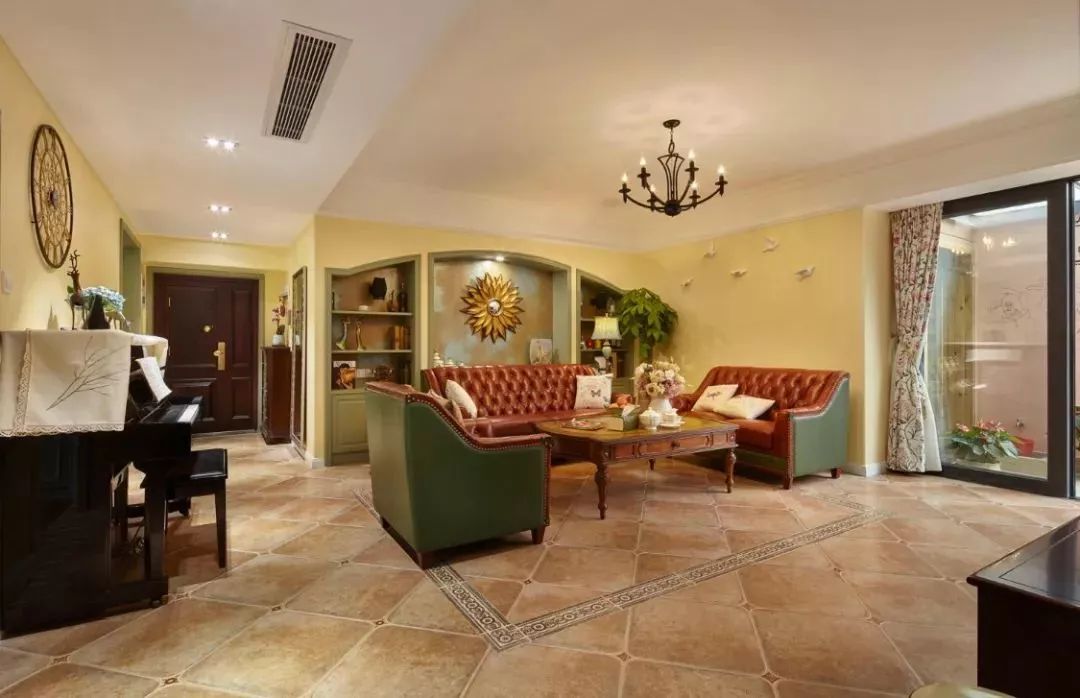 客厅地砖搭配效果图,客厅750x1500瓷砖墙横铺还是竖铺