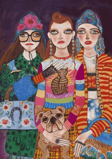 gucci插画师 (被gucci 聘为御用插画师)