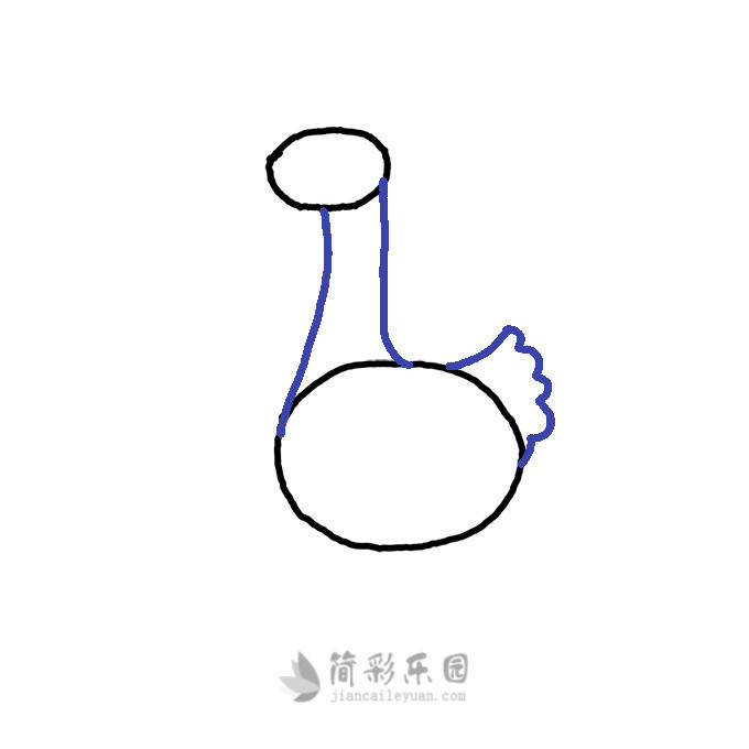 绘画鹅简笔画,鹅简笔画步骤
