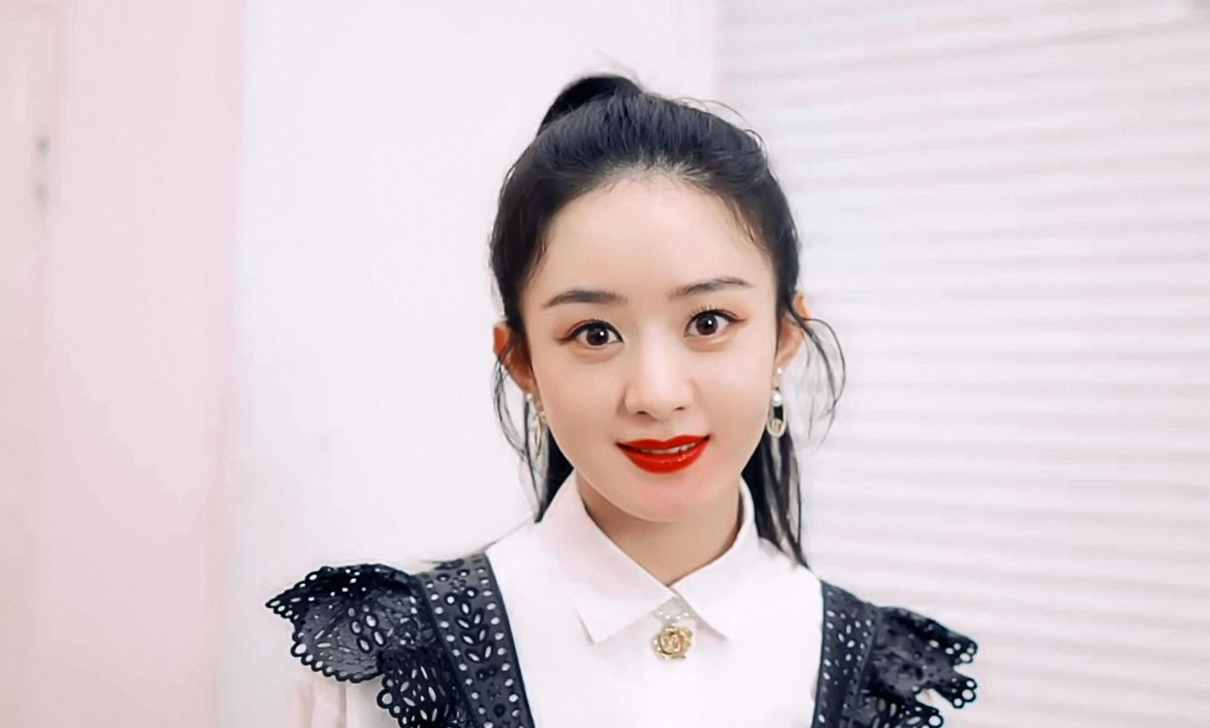 赵丽颖脸部特写高清图片,赵丽颖路人视角脸上有瑕疵