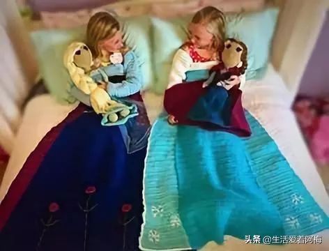 妈妈钩的小羊毯子,妈妈钩的睡袋