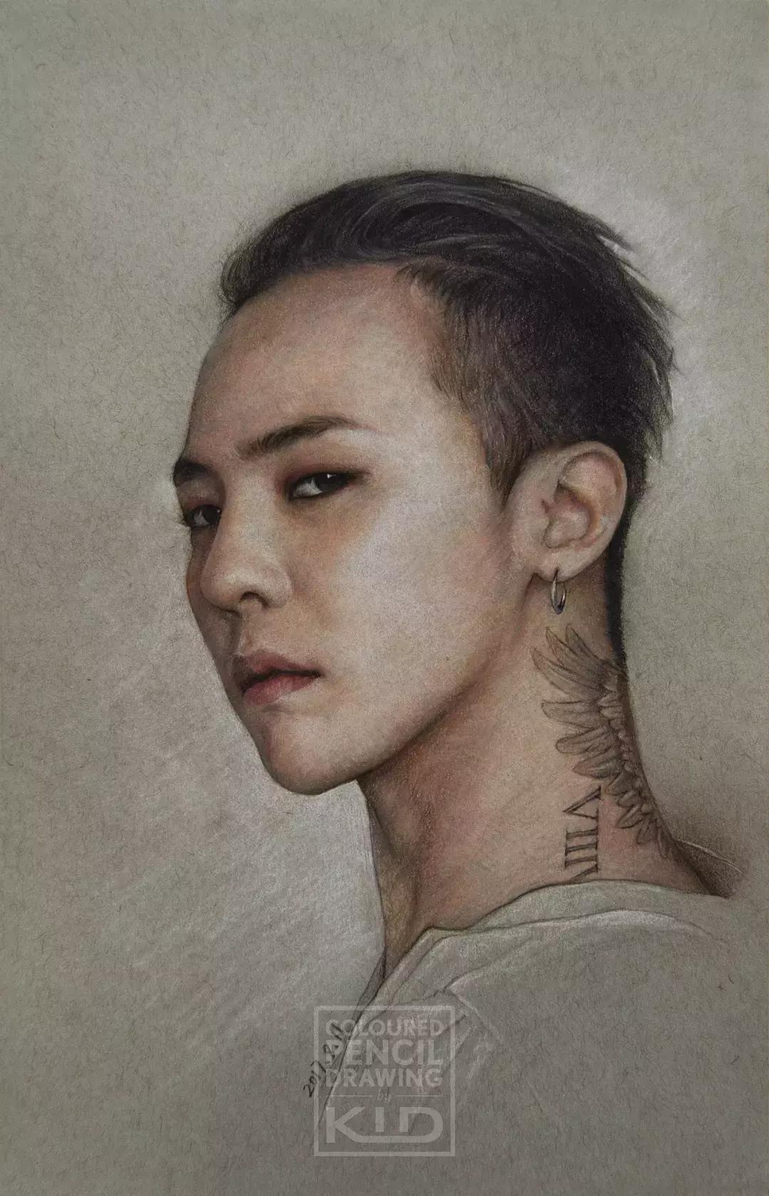 写实彩铅画,超好看素描画迪丽热巴