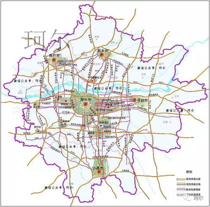 连霍高速郑州段最新规划图,郑州连霍高速北移最新地图