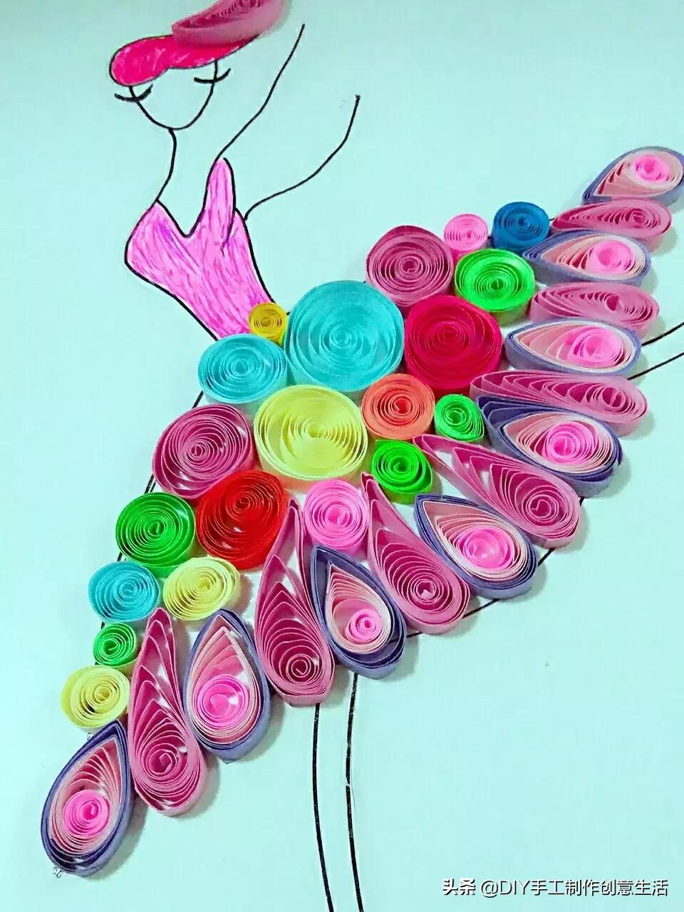 建党100周年衍纸亲子手工作品,幼儿衍纸手工作品介绍