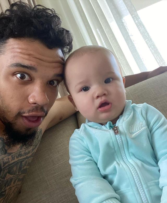 真像泰伦卢啊!灰熊24岁新星晒女儿,皮肤一脸白皙,已无黑人特征